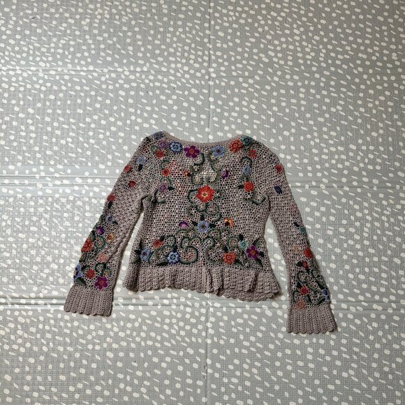 Peruvian Connection Floral Crochet Cover Up - Picture 4 of 4